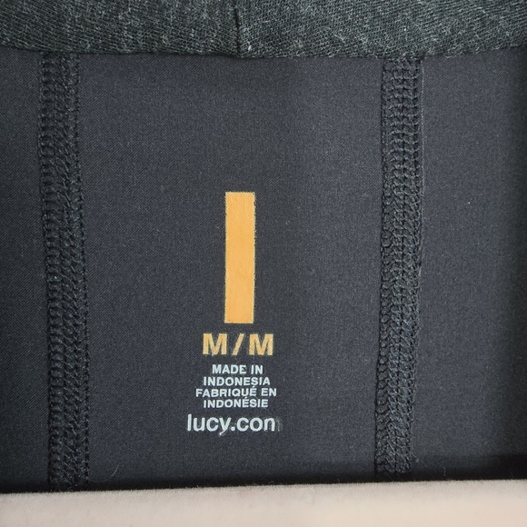 LUCY Charcoal Gray Uplifting Wrap Surplice Wool Blend Jersey Knit Top SZ Medium - Picture 6 of 9